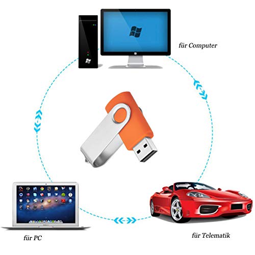 HOFOUND 10pcs USB Sticks arancione Orange 2 go