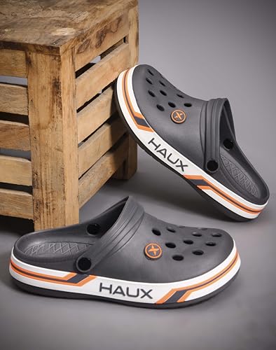 Image of HAUX Casual Clogs for Men | Soft & Comfortable EVA Slip-Ons | Lightweight Slippers & Everyday Wear Comfort Clogs for Men
