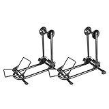 2 x BIKEHAND Fat Electric E Bike Bicycle Tire Floor Type Parking Rack Stand - for Mountain and Road Bike Indoor Outdoor Garage Storage - Max Tire Width 5'
