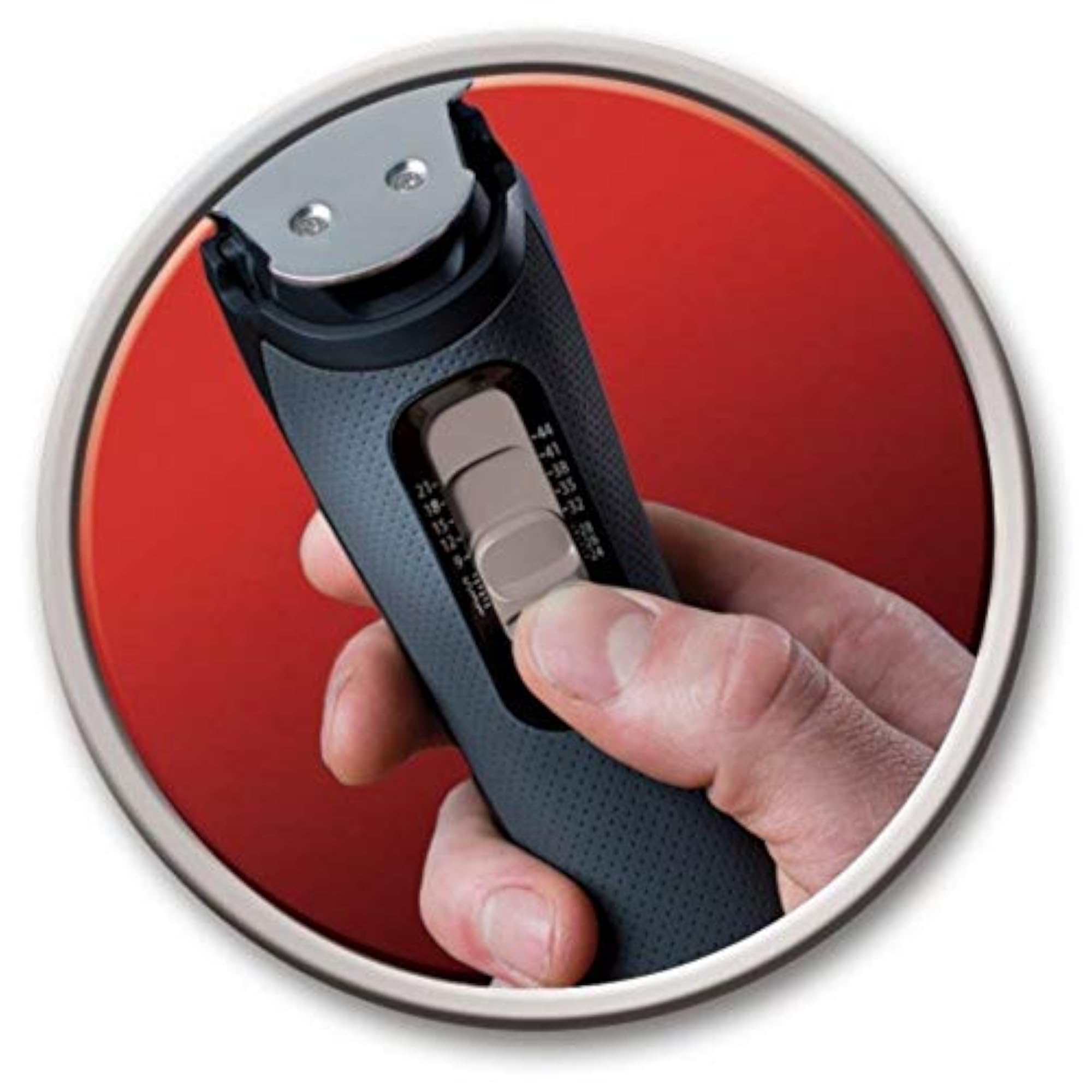 Men's Hair Clipper My Groom HC5100, Stylish Red/Black Design