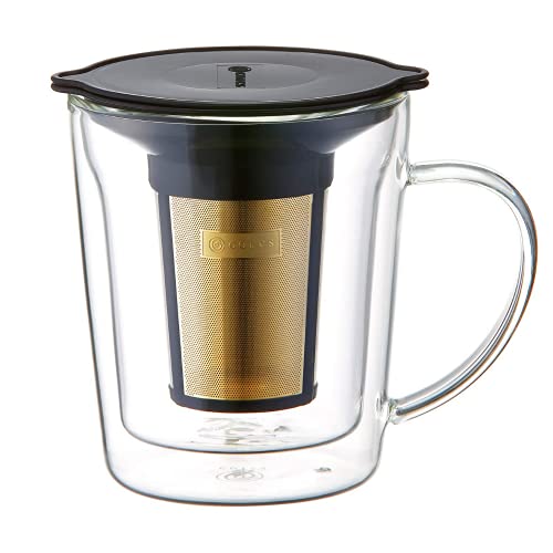 【公式】 cores コレス ゴールドフィルターダブルウォールマグ 300ml C412 3ヶ月延長保証 挽きたてコーヒー 紅茶 保温 保冷 抽出器具不要 ガラス