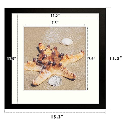 Golden State Art, 12X12 Frame With Mat, Displays 8X8 Square Picture Or 12X12 Gallery Wall Frame For 30X30 Cm Diamond Paintings Prints Photos (Black, 1-Pack, Plexiglass) #TOP3