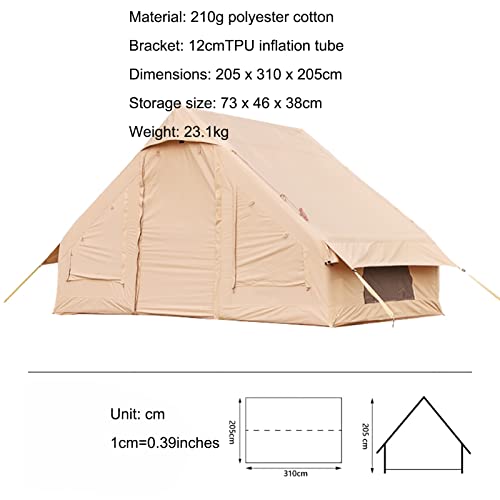 Carpa inflable para camping 4-6 personas, espacio grande, sin varillas miniatura 4