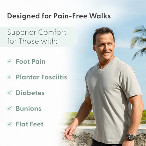 Orthofeet Men's Orthopedic Monterey Bay Tie-Less Sneakers4