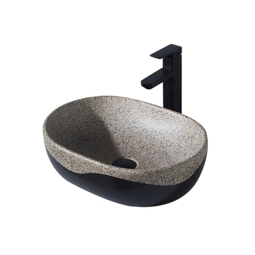 Cubeta de lavabo Lavabo de baño con bordes redondeados a mano, montaje superior for tocador, casa o invitados Mueble de baño