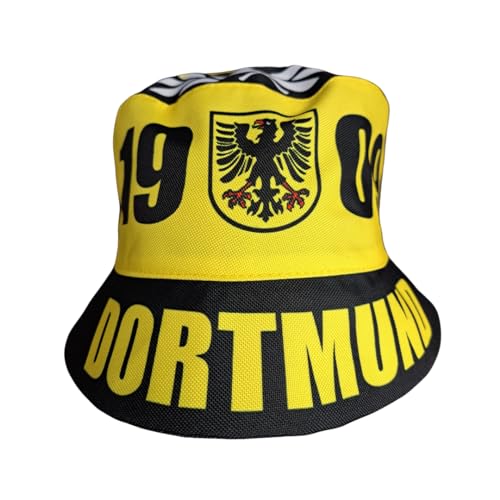 Wallitschek Fischerhut Dortmund (hochwertige Qualität), Fanhut, Sonnenhut, Anglerhut, Mütze, Bucket hat, Fussball