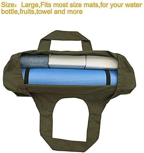 Namvo Grote Yogamat-tas Multifunctionele Sporttas Yogamat Draagtas Slingdrager met Zijvak Past op de meeste maten matten Legergroen - Afbeelding 5
