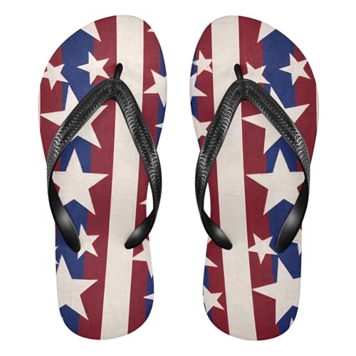 White Stars Red Blue Stripes Flip Flop Beach Summer Casual Sandal for Women & Men Shower Shoes 20862010