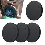 icykale 4 PCS Car Audio Speaker Gasket, 7.67' + 5.53' Slow Rebound Seal American Voice Coil Bass Coil Sound Insulation Pad, Repair Modification Accessories, Suitable for Most Cars (Black)