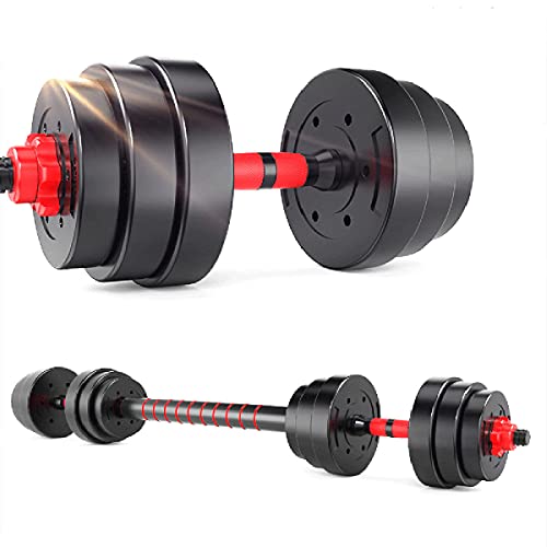 Jogo de Halteres 20kg vermelho aço emborrachado kit para crossfit treino pesado