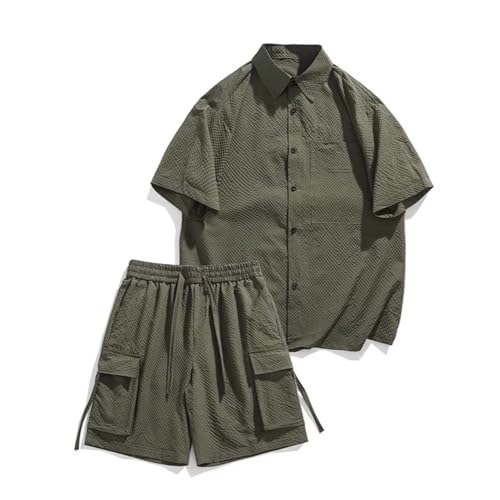 Ensemble deux pièces homme en seersucker pour vos loisirs et sorties en plein air cet été