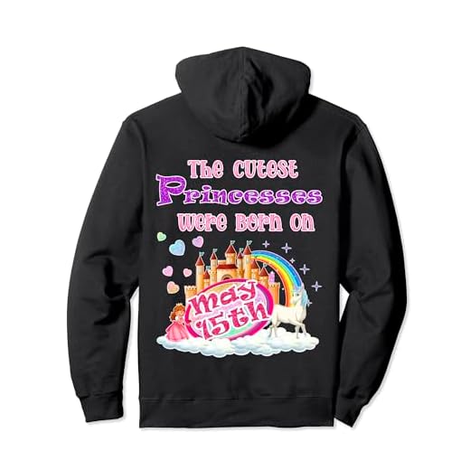 15 de mayo de la muchacha del cumpleaños linda princesa del Sudadera con Capucha