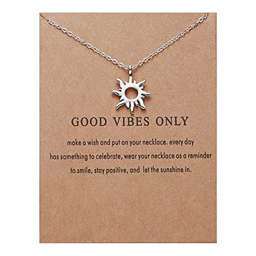 Tesorrio Gold Sun Necklace, Silver Sun Necklace, Gold Feather Jewelry – Elegant, Durable & Stylish | Chic Accessory for Daily Wear & Special Occasions