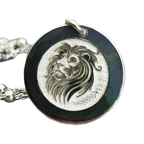 Collier pendentif pièce Lion argent 925 sterling durable et chaîne maille élégante