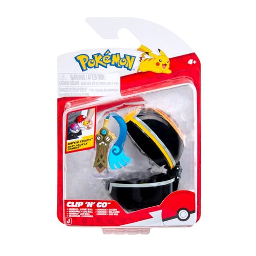 Pokémon Clip N Go Honedge W. Luxury Ball - Compatible con figuras de batalla y juegos de cinturón. Juguete oficial de Pokemon para niños 3+