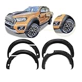 Spritzschutz Kotflügel Für Ford Für Ranger 2016 2017 2018 2019 2020 2021 2022 Wild TR AK T7 T8 Mk2 Mk3 Tasche Vernietet Radlauf Kotflügel Für Doppel Kabine Auto Rad Fender(Bolt Style 2019-2022)