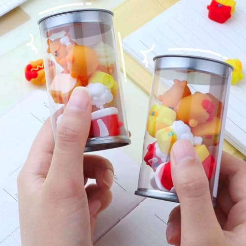 Image of DEOXY 12 Pcs Food Mini Erasers for Kids,Stylish Eraser, Rubber Pencil Eraser, Return Gift, Stationary Set for Kids Boys & Girls (KK-7945)