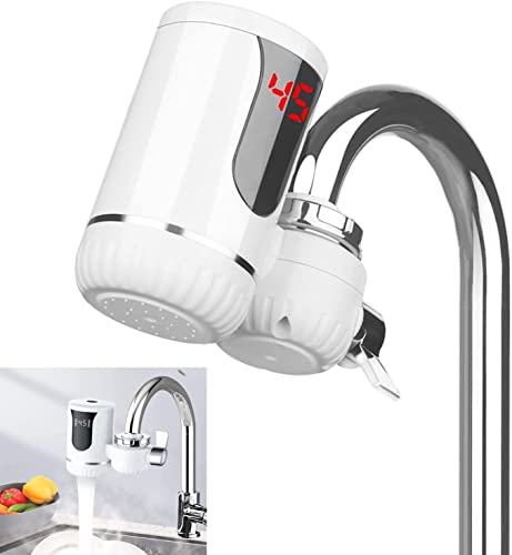 温水器 高速加熱電気温水蛇口 LCD温度表示 電気給湯器 電気温水器 水温30℃?50℃ 給湯器 電気 簡単に設置できる家庭用電気蛇口 3000W/110V インスタント温水ヒーター キッチン、バスルーム、トイレ用