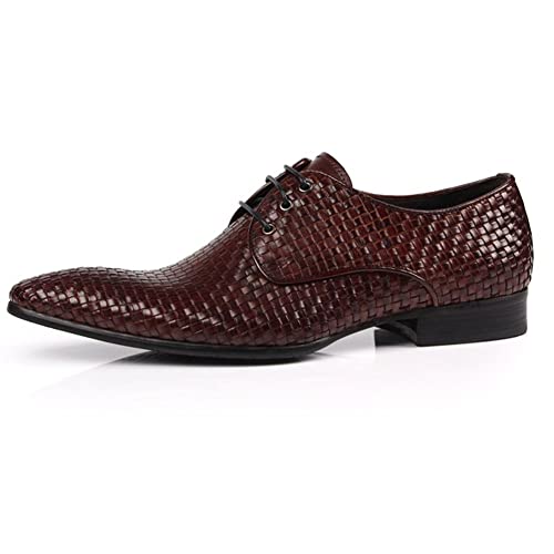 Chaussures Oxford en cuir pour homme avec relief crocodile et semelle antidérapante