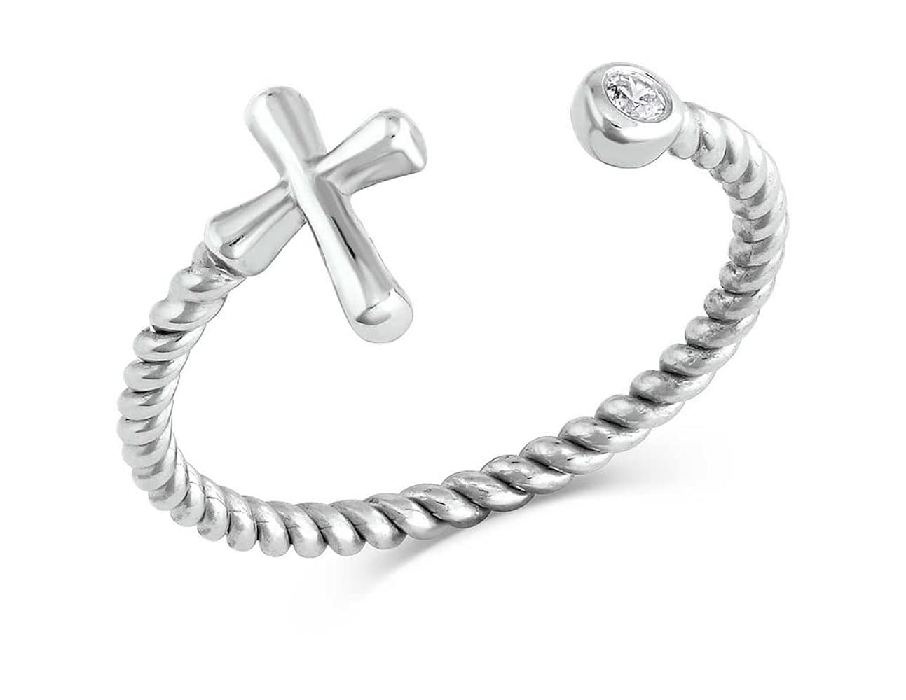 ☆nff☆ silver925 faith ringsilver nff1 Amazon.com: Cross Faith Ring,Sterling Silver Adjustable Open