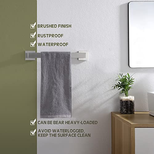 Image of KOKOSIRI 12-Inch Single Towel Bar, Bathroom Kitchen Towel Holder, Wall Mounted SUS304 Stainless Steel Towel Rack, Brushed Nickel, B4003BR-L12