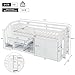 xixiworkshop Hochbett 90x200cm, Multifunktionales Jugendbett mit austauschbar Tisch/Schrank/Treppen/Leiter Bett mit Stauraum, Einzelbett Rausfallschutz ohne Matratze