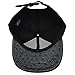 XUAN SUN Luxury 6 Panel Flat Brim Fashion Hat Elegant Strapback Gold Metal Buckle Ostrich Faux Leather Baseball Cap Unisex (Black)