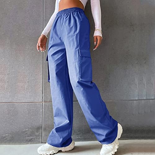 Women's Street Style High Waisted Pocket Wide Leg Work Dressy Casual Loose Fit3