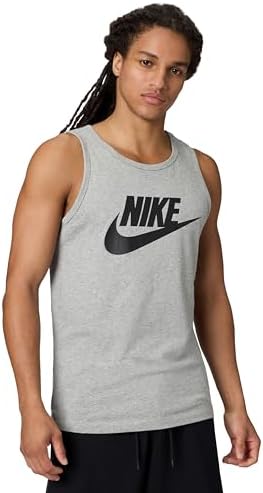 ナイキ メンズ Nike Embroidered Futura Tank タンクトップ Dark Grey Heather/Black Nike Men's Sportswear Tank, Dark Grey Heather/Black, S : Amazon