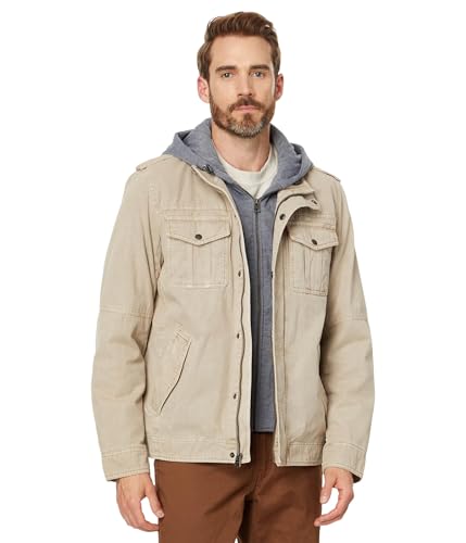 Image of Levi's Men's Washed Cotton Hooded Military Jacket (Regular & Big & Tall Sizes)