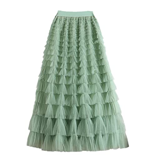 Robe longue en tulle pour femme rouge taille 40 chic dninmim