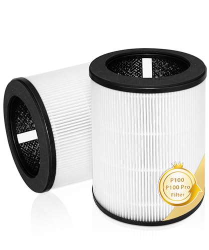 Image of Facecool P100 / P100 Pro Replacement Filter Compatible with Welov P100 P100 Pro Air Purifier, 3-in-1 H13 HEPA and High Efficiency Activated Carbon Filters, Part # P100-RF 2-Pack