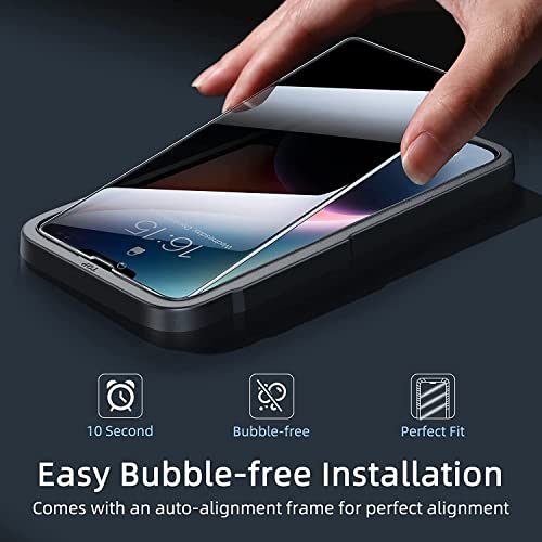 Image of TitanEdge Privacy Tempered Glass Screen Protector Guard for iPhone 13 /13 Pro / 14 / 16E | True 28Anti Spy - 2 Pack