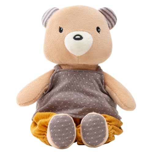 CUDDLE CORNER 9" Organic Cotton Plush Toys, Plush Bear Stuffed Animals Soft Cuddly Toy for Babies and Toddlers