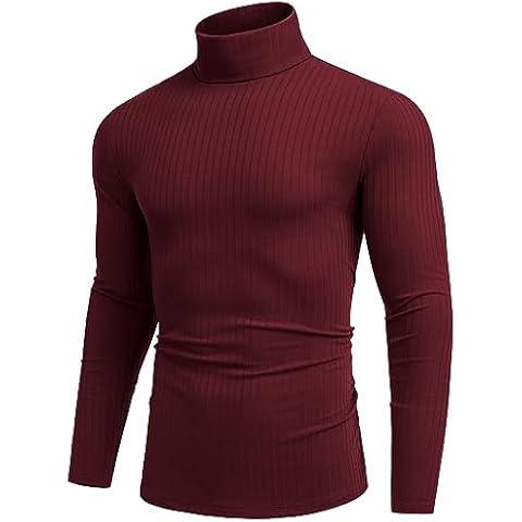 COOFANDY Men's Turtleneck Casual Jumper Cover