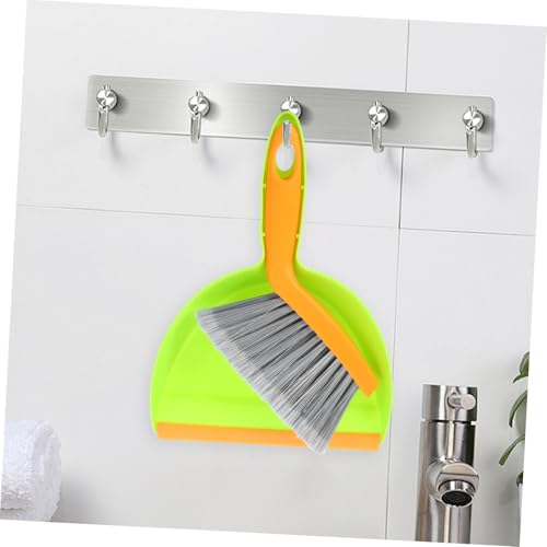 Baluue 5 Sätze Besen Kehrschaufel Set Mini Besen und Kehrblech Kleiner Besen mit Staubpanzer fegender Handbesen kleine Reinigungsbürste Auto-Lüftungsreiniger Schreibtisch-Reinigungsbürste – Bild 4