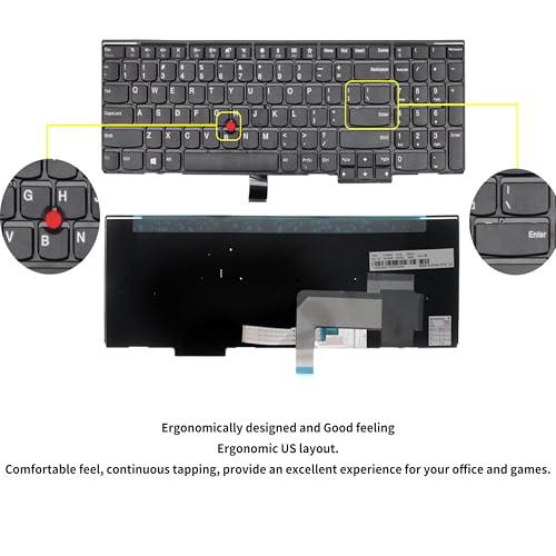 Clavier de rechange ThinkPad E470 E475 disposition US noir sans rétroéclairage - 7
