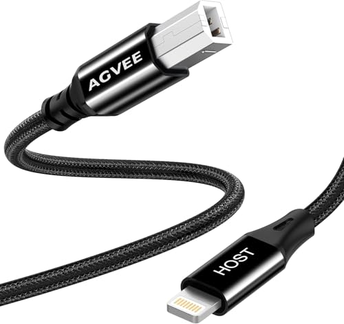 2m Lightning OTG MIDI�P�[�u�� USB Type-B �R�[�h iPhone iPad iOS�Ή� �d�q�y�� �s�A�m Midi �R���g���[���[ Midi �L�[�{�[�h �I�[�f�B�I�C���^�[�t�F�C�X�^�� �u���b�N [���s�A���i]