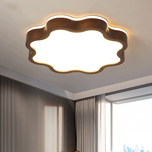 Lámpara de techo para estudio y balcón con luz ajustable de madera creativa 5