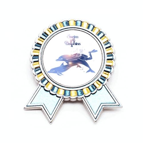 Médaille award broche dauphin en métal cadeau idéal