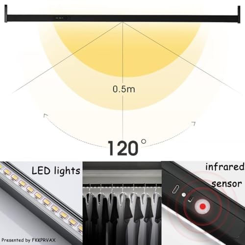 Dressing sombre et encombré ? Rail de garde-robe LED extensible - 3