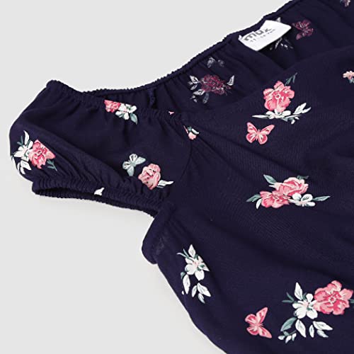 Image of Max Girl's Printed Cap Sleeves Regular Fit Top