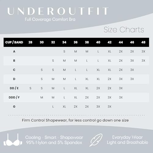 Underoutfit Full Coverage Bra - Wireless, Everyday Comfort Bra with Adjustable Straps3