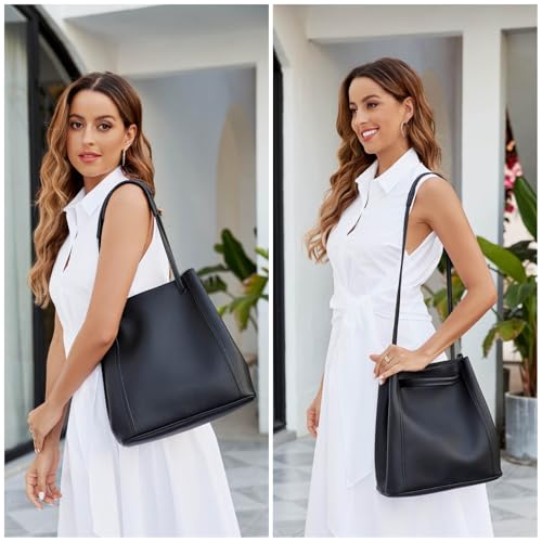 Tote Bag for Women Large Shoulder Bag Work Casual Handbags 2025 with Adjustable Strap 2PCS2
