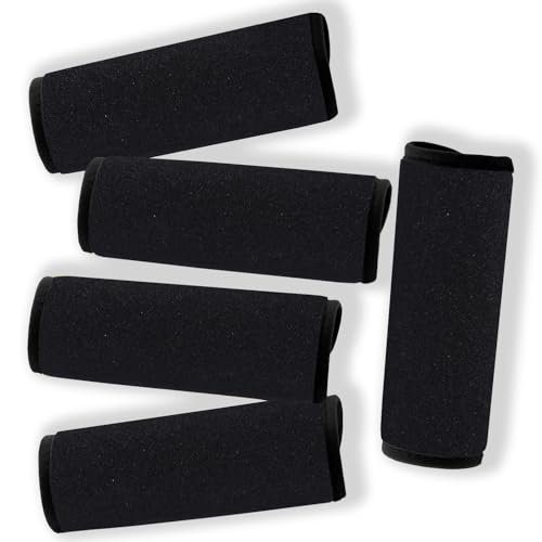 Gowraps Neoprene Luggage Handle Wraps for Traveling Bright Color Luggage Tags|Handle Wraps|Handle Covers (Black)