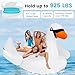 Goplus Giant Inflatable Swan Floating Island, 4 People Pool Float with 4 Cups Holders, Recreational Floating Dock for Lake, Swimming Pool, Water Park, Beach, Electric Pump Included