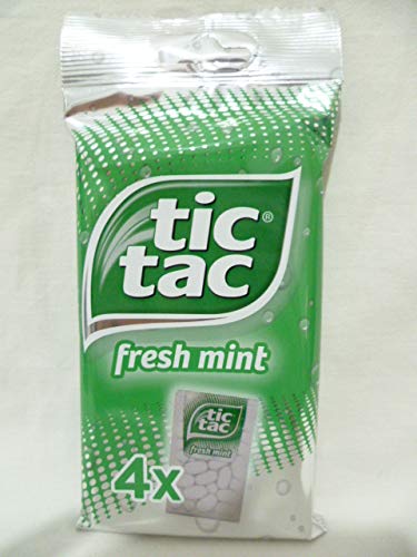 Original Tic Tac Fresh Mint Multi Pack Imported From The UK England The Best Of British Candy Tiny Little Hard Candies With A Strong And Satisfying Fresh Mint Flavor Tic Tac Fresh Mints 4 Pack 60g