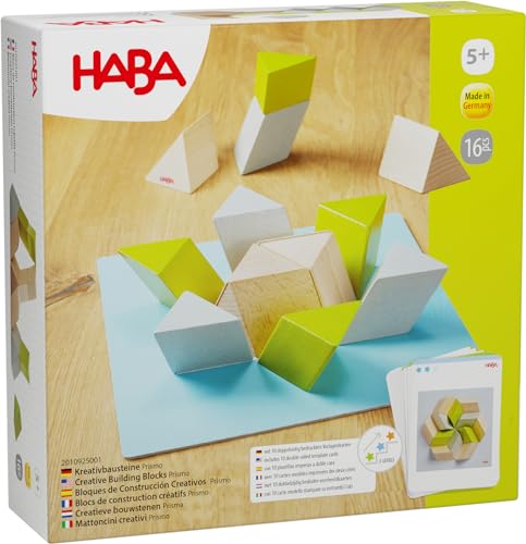 HABA Kreativbausteine Prismo - Prisma-Holzbausteine zum Legen, Bauen & Spielen - Fördert logisches Denken - Made in Germany - Für Kinder ab 5 Jahren - 2010925001