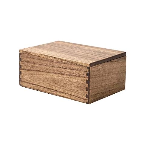 Kirigen Wood Stash Box with Lid - Decorative Boxes for Crafts, Sewing, Keepsake, Memory - Wooden DIY Storage Box Stash Jewelry - Wooden Boxes for Home Office Storage Dark Brown (SNH-DBR) Cover