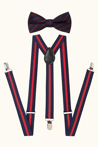 Image of BABEYOND 1920s Mens Gatsby Gangster Costume Accessories Set 30s Manhattan Fedora Hat Suspenders